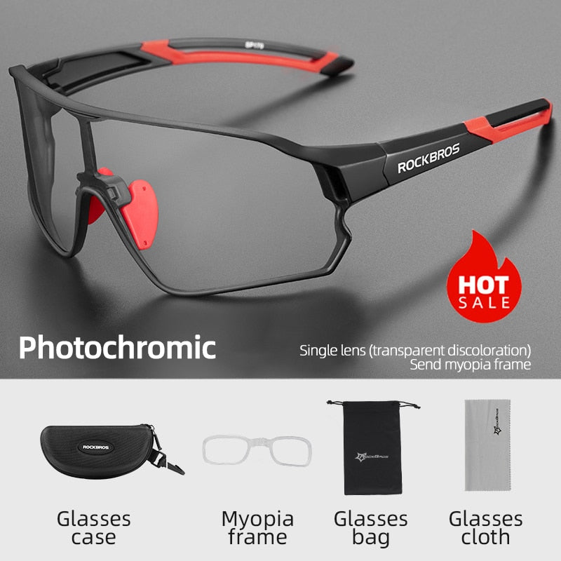 Óculos Fotocrômicos RockBros UV400: Leves, Seguros e Adaptáveis